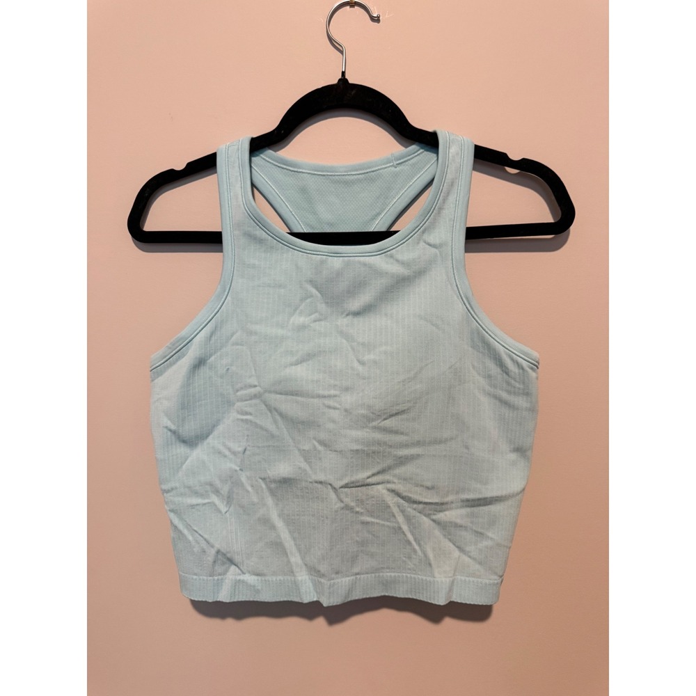 Lululemon Ebb to Street Racerback Crop Tank Top Light Blue Size 10 W1CJUS